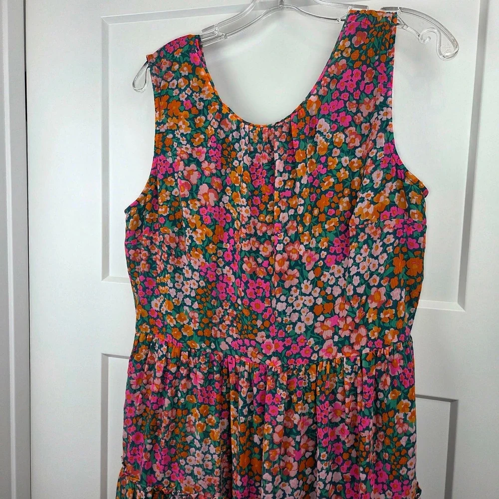 J.Crew Womens Floral Tiered Midi Dress in Micro Meadow Print Size Medium - Picture 4 of 13